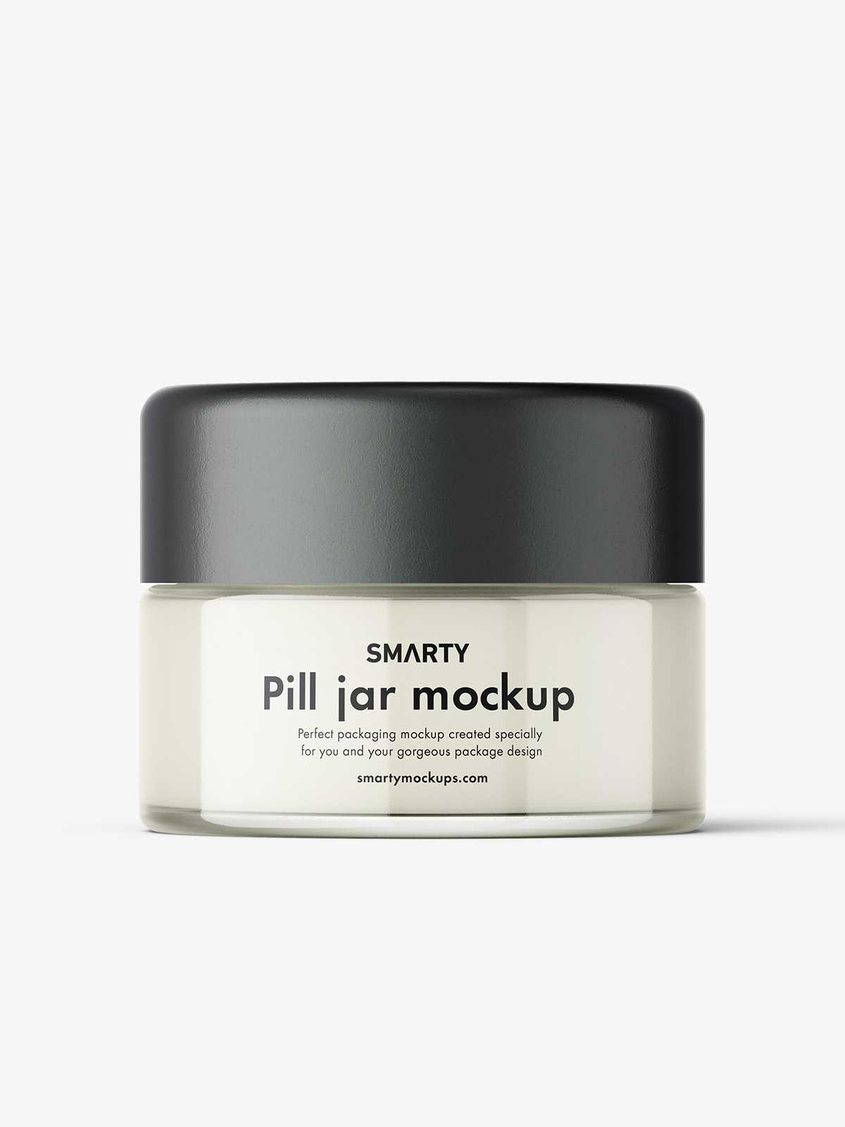 Small round jar mockup / cream