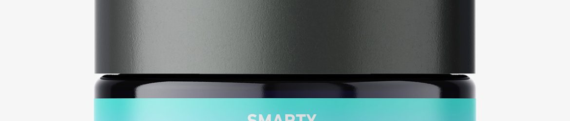 Small round jar mockup / dark