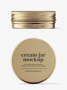 Small tin jar mockup