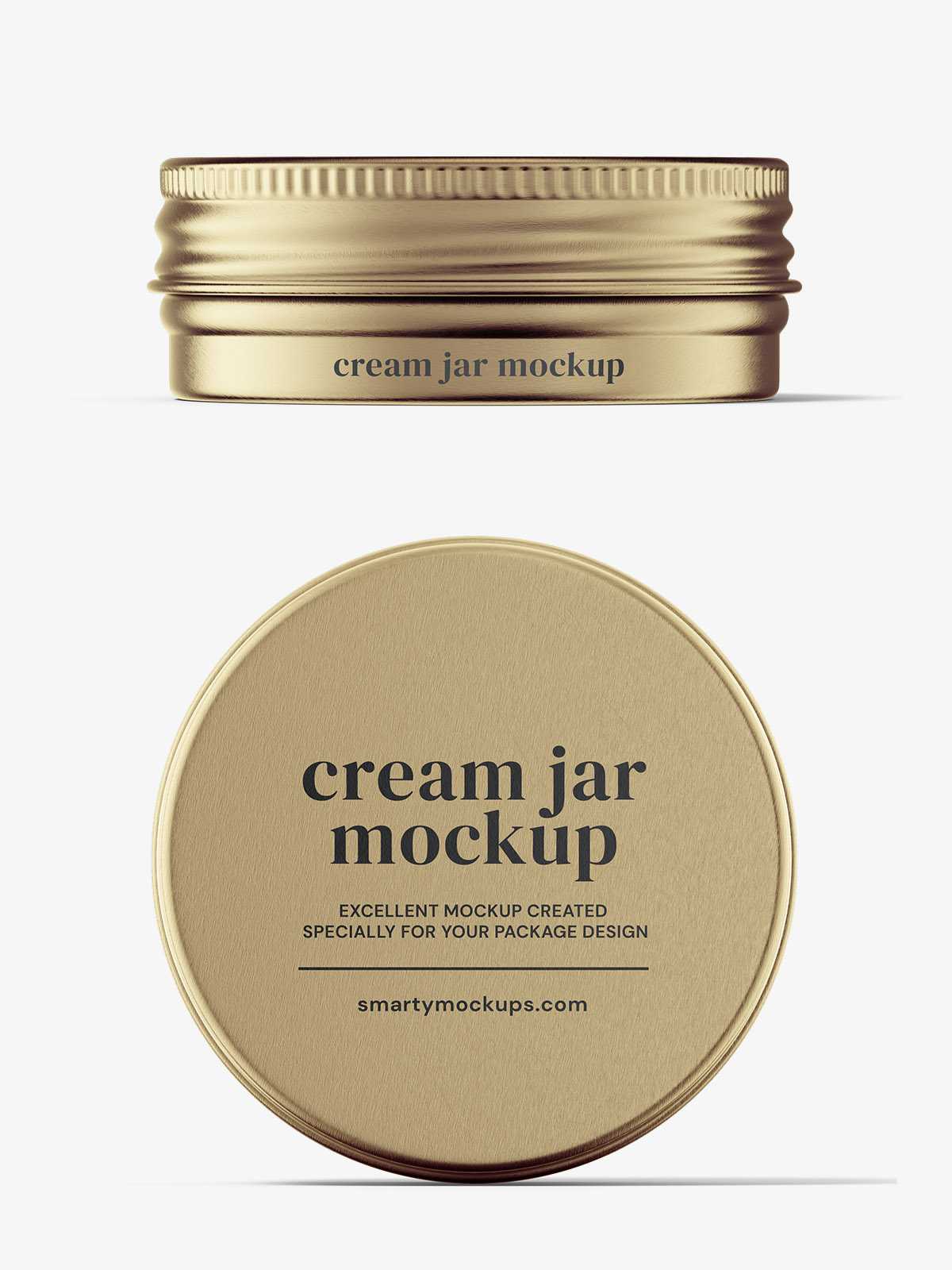 Small tin jar mockup