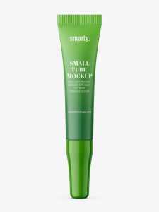 Small tube with glossy cap mockup