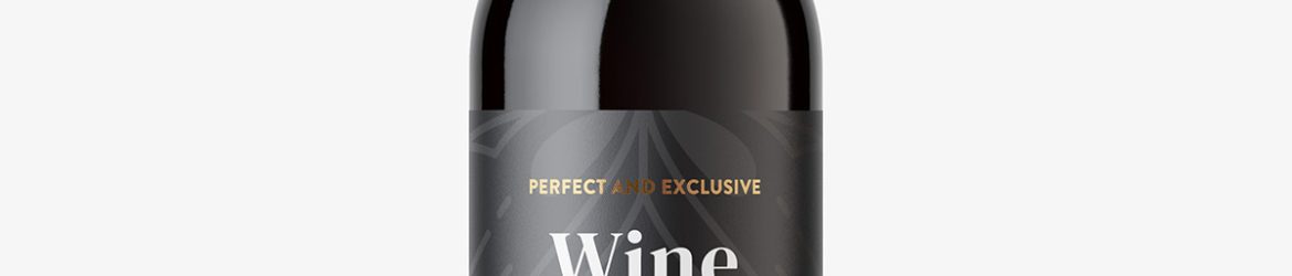 Small wine bottle mockup