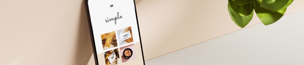 Smartphone with shadows mockup