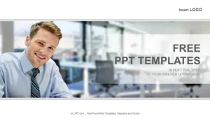 Smiling Businessman-Business PowerPoint Templates