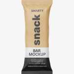 Snack pack / food pouch mockup / kraft paper