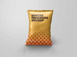 Snacks Pack Pouch Mockup