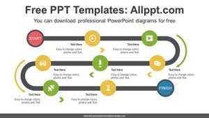 Snake Circle Wave PowerPoint Diagram