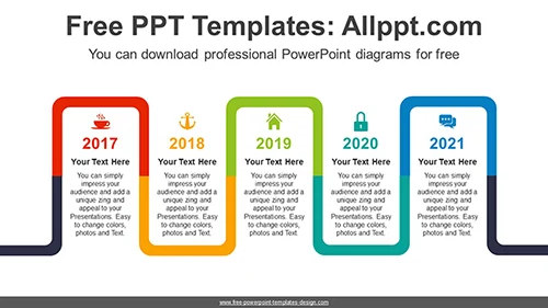 Snake Curved Line PowerPoint Diagram