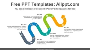 Snake shape curve path PowerPoint Diagram Template
