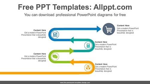 Snake shape rising curve PowerPoint Diagram Template