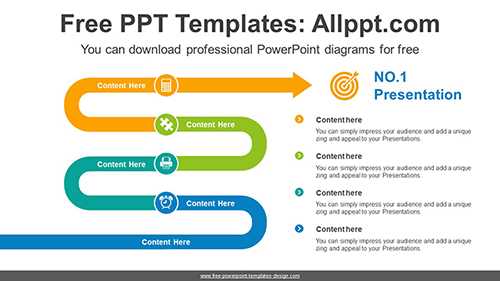 Snake Shape Rising Curve PowerPoint Diagram