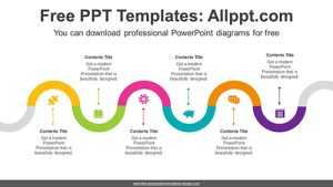 Snake-Shaped Semi Doughnut Ring PowerPoint Diagram