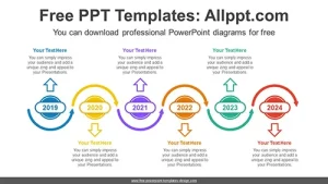 Snake Wave Arrows PowerPoint Diagram