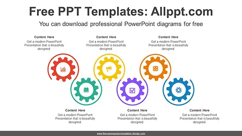 Snake Wave Gear PowerPoint Diagram Template