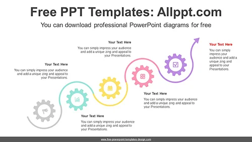 Snake Wave Gears PowerPoint Diagram Template