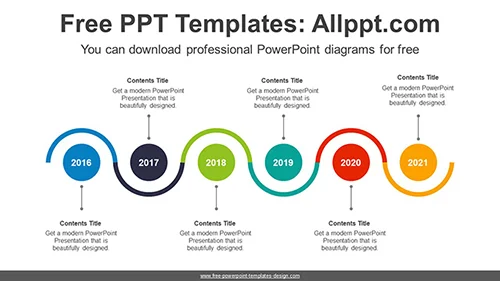 Snake wave PowerPoint Diagram