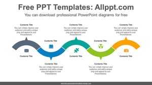 Snaky semicircular ring PowerPoint Diagram Template