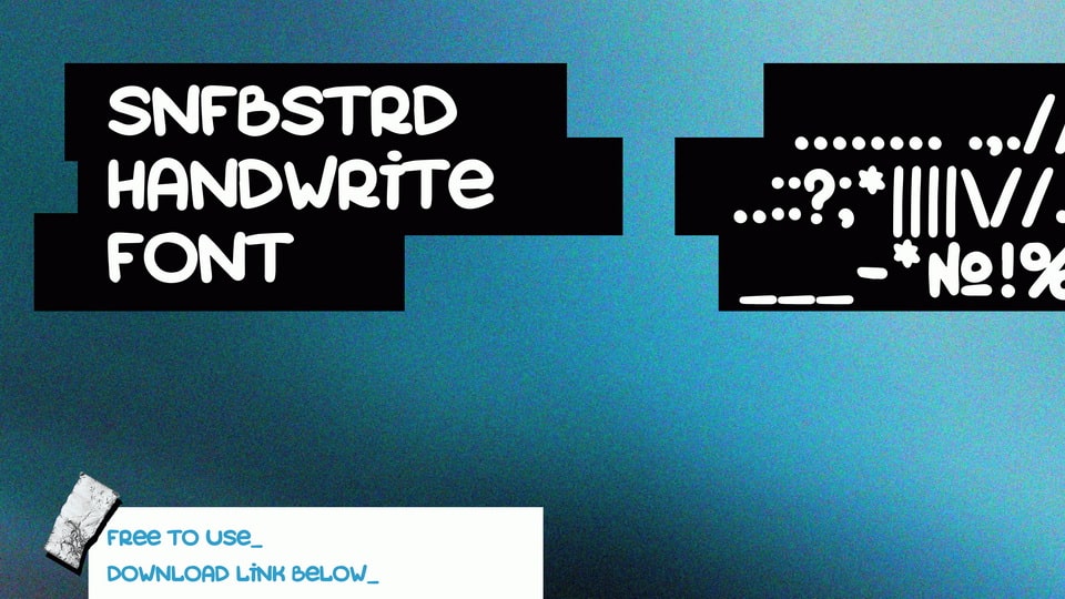 SNFBSTRD Handwrite Font › Fontesk