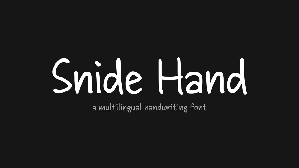 Snide Hand Font › Fontesk