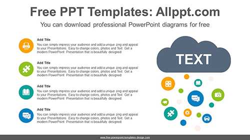Snowing Clouds PowerPoint Diagram Template