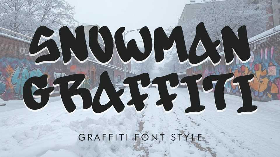 Snowman Graffiti Font › Fontesk