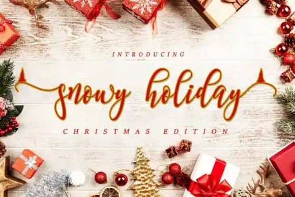 Snowy Holiday Calligraphy Font