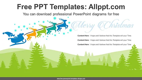 Snowy Winter Christmas PPT Diagram