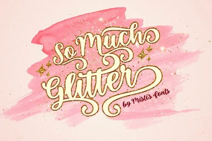 So Much Glitter Script Font