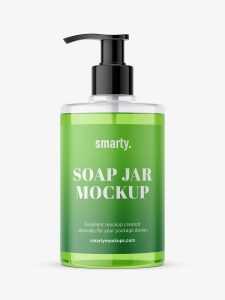 Soap bottle with pump mockup / 300 ml