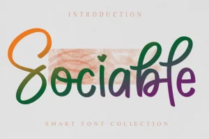 Sociable Brush Font