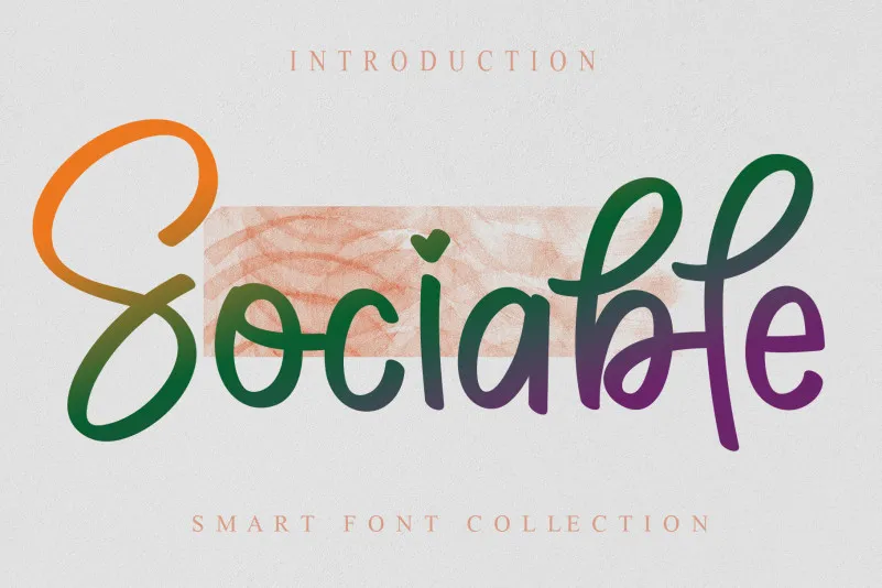 Sociable Brush Font
