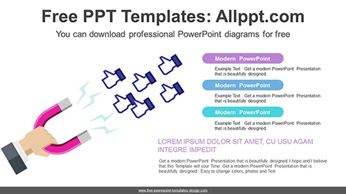 Social Media Likes PowerPoint Diagram