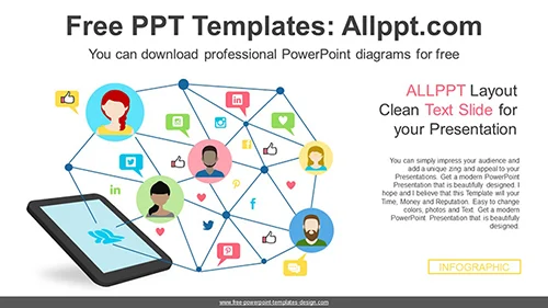 Social Media Network PPT Diagram