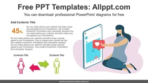 Social Network Communication PPT Diagram