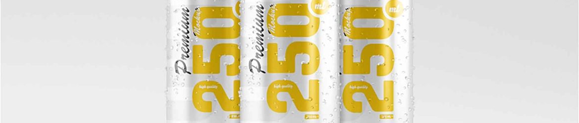 Soda Can Mockup 250ml