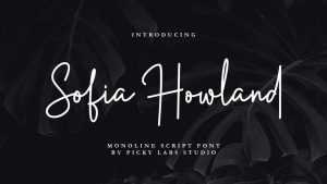 Sofia Howland Font › Fontesk