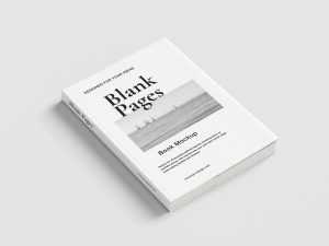 Softcover book with flaps mockup