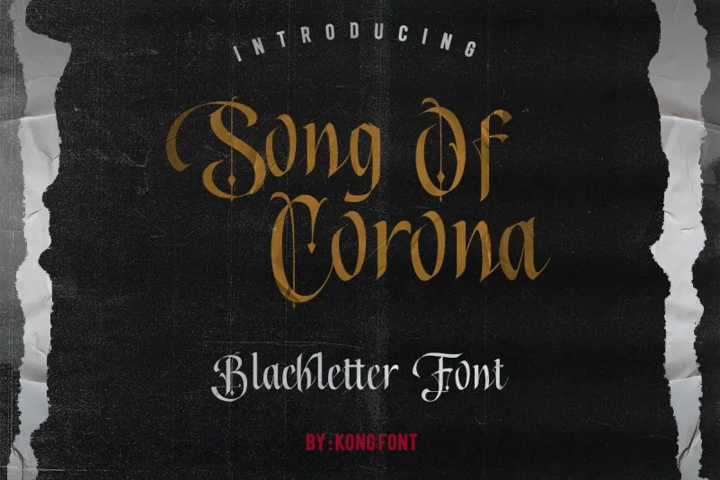 Song of Corona - Blackletter Font