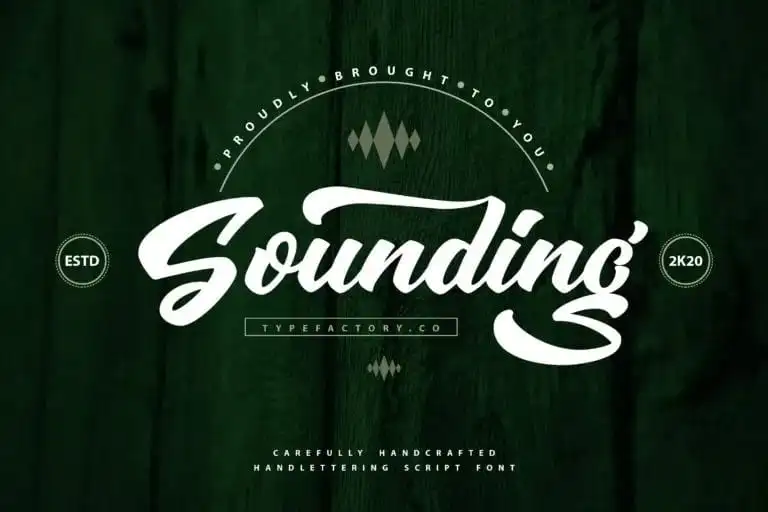 Sounding Script Font