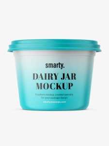 Sour cream mockup / front view