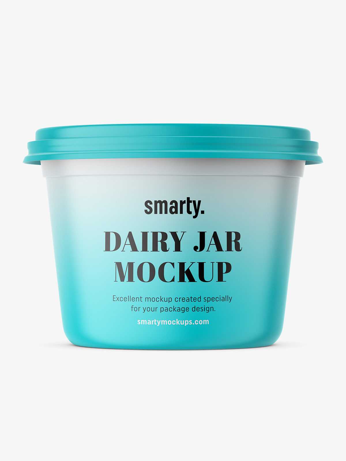Sour cream mockup / front view