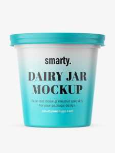 Sour cream mockup / front view