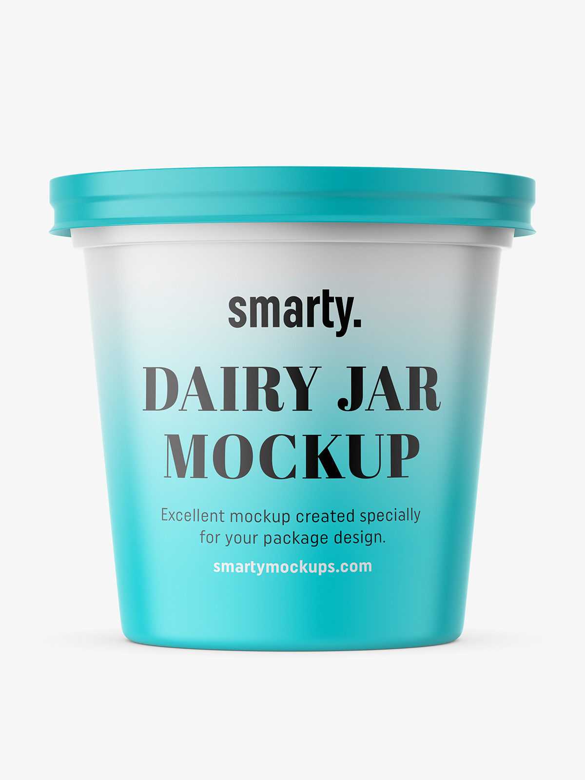 Sour cream mockup / front view