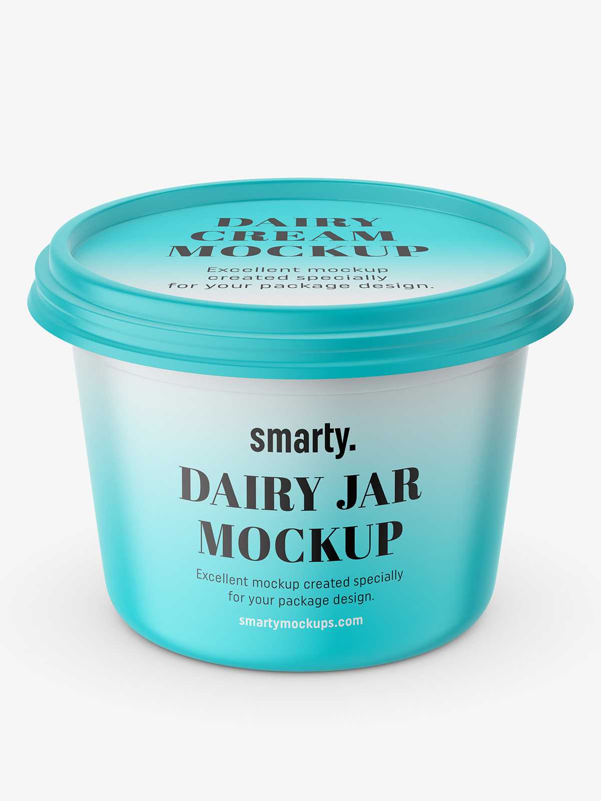 Sour cream mockup / top view