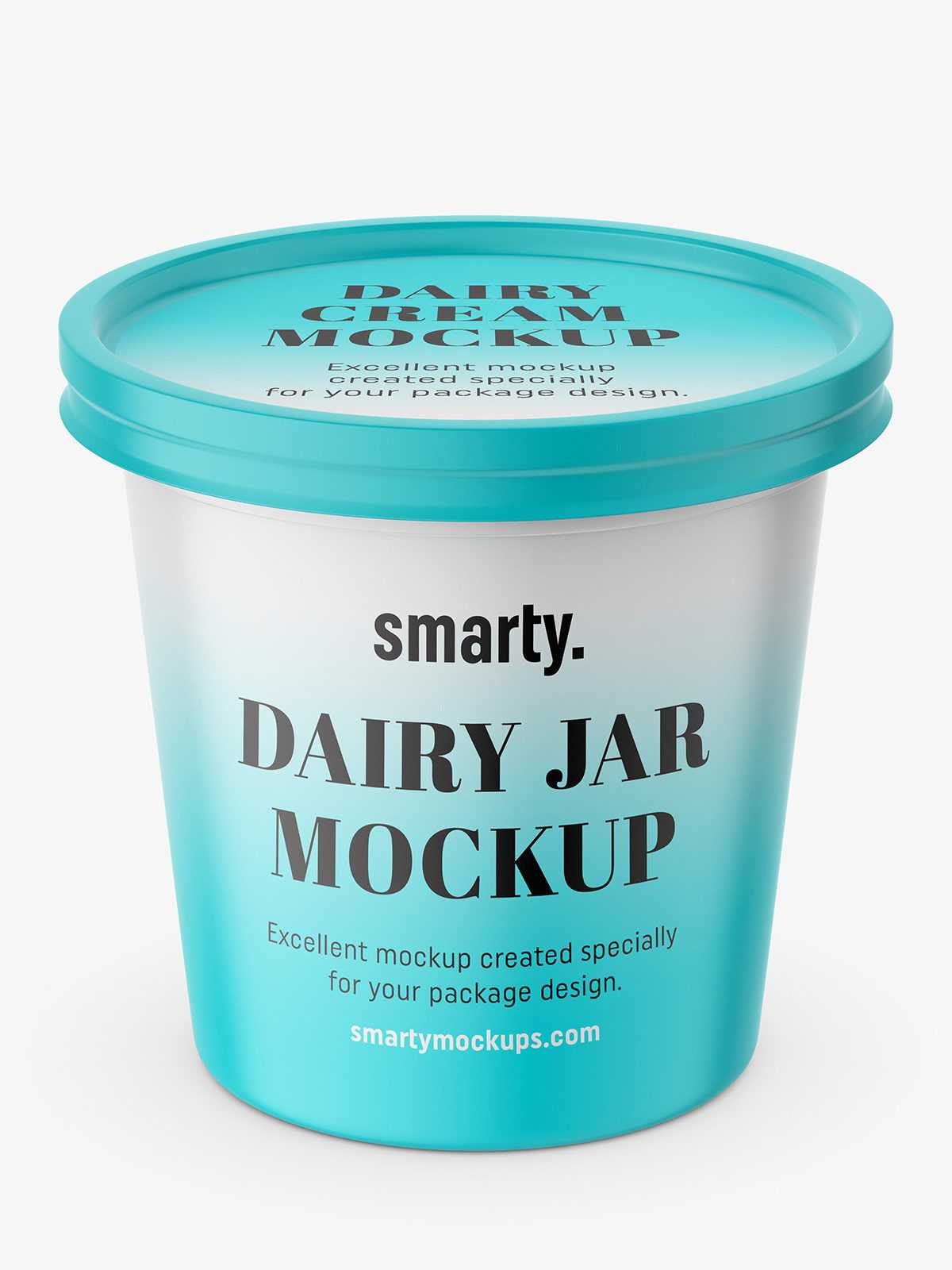 Sour cream mockup / top view