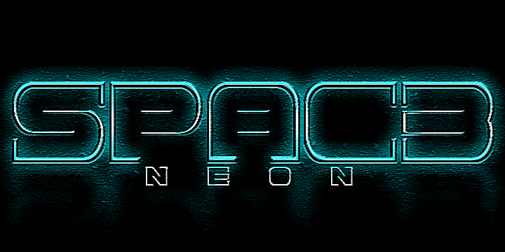 Spac3 neon font