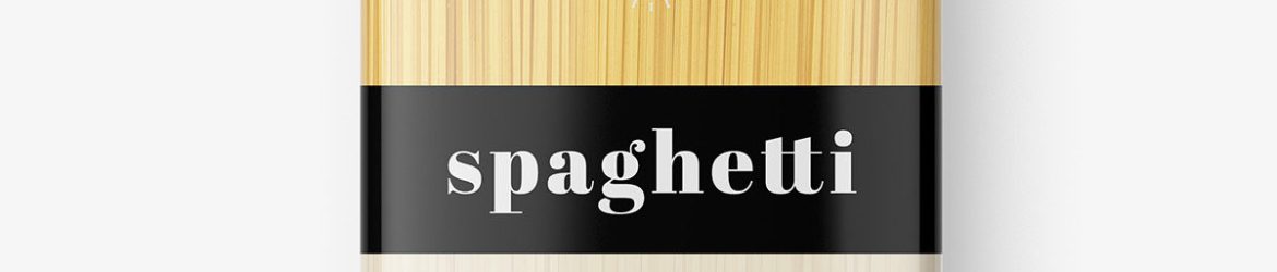 Spaghetti packaging mockup