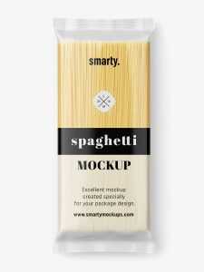 Spaghetti packaging mockup