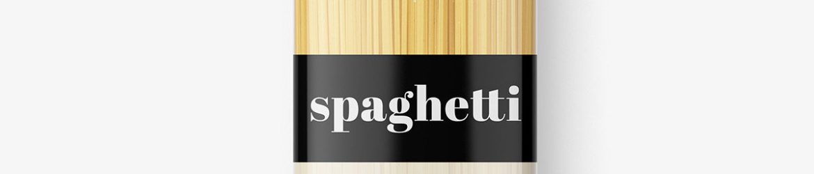 Spaghetti packaging mockup