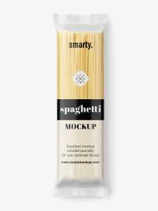 Spaghetti packaging mockup